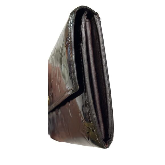 Louis Vuitton Amarante Vernis Monogram Sarah Long Wallet Burgundy Patent - Picture 9 of 16